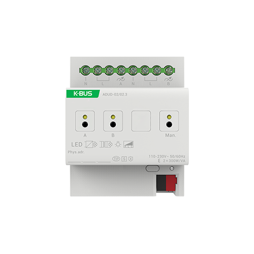KNX SCR Dimming Actuator, 2/4-Fold, 300w/ch